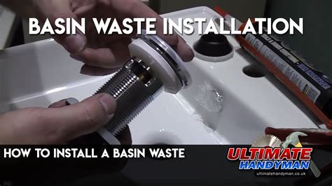 how to install basin waste.